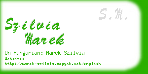 szilvia marek business card